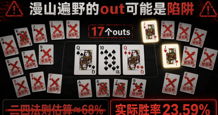 强听牌就真的强吗？别让半幅牌的Outs成为你的陷阱